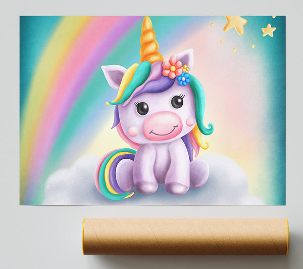 Unicorn Rainbow Happy Print