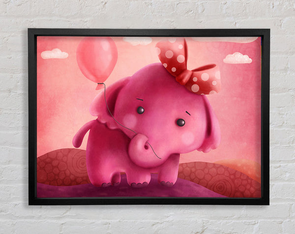 The Pink Elephant Balloon Framed Print