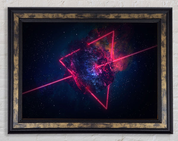 Triangle In Space Framed Print