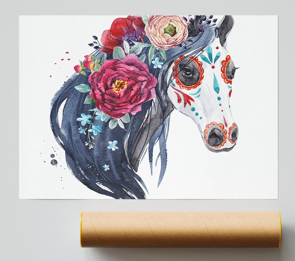 Day Of The Dead Horse Print