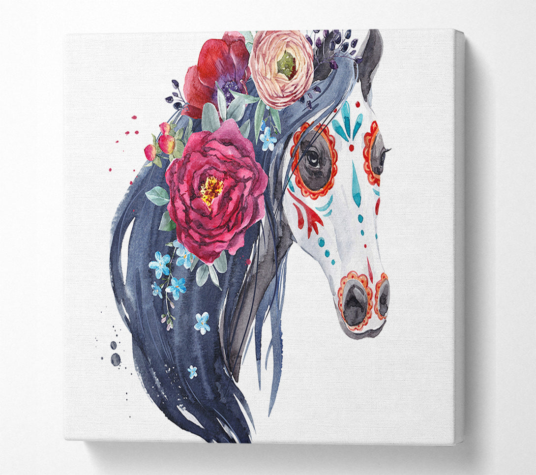  A Canvas Print of Day Of The Dead Horse Canvas Print