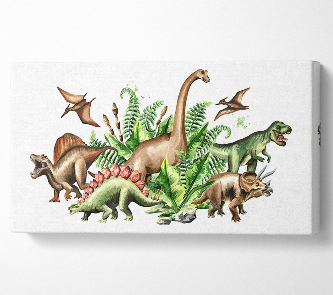  A Canvas Print of Dinosaur Crew Canvas Print