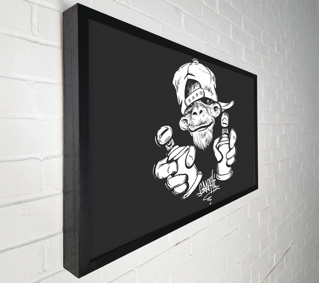  A Canvas Print of Spray Can Monkey Canvas Print