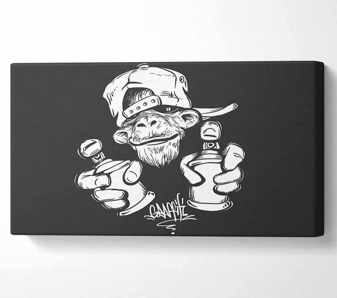  A Canvas Print of Spray Can Monkey Canvas Print