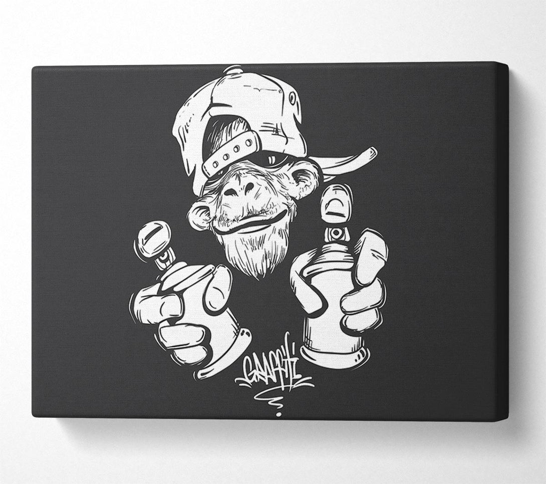  A Canvas Print of Spray Can Monkey Canvas Print