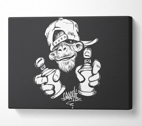  A Canvas Print of Spray Can Monkey Canvas Print