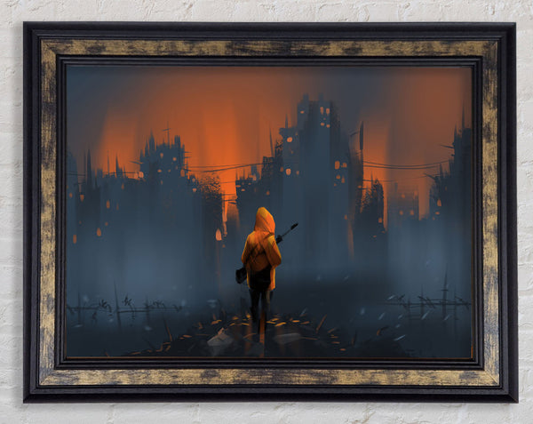 Walking Into The Abyss Framed Print