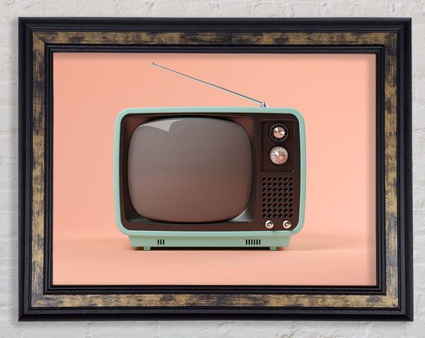 The Retro Tv Set Framed Print