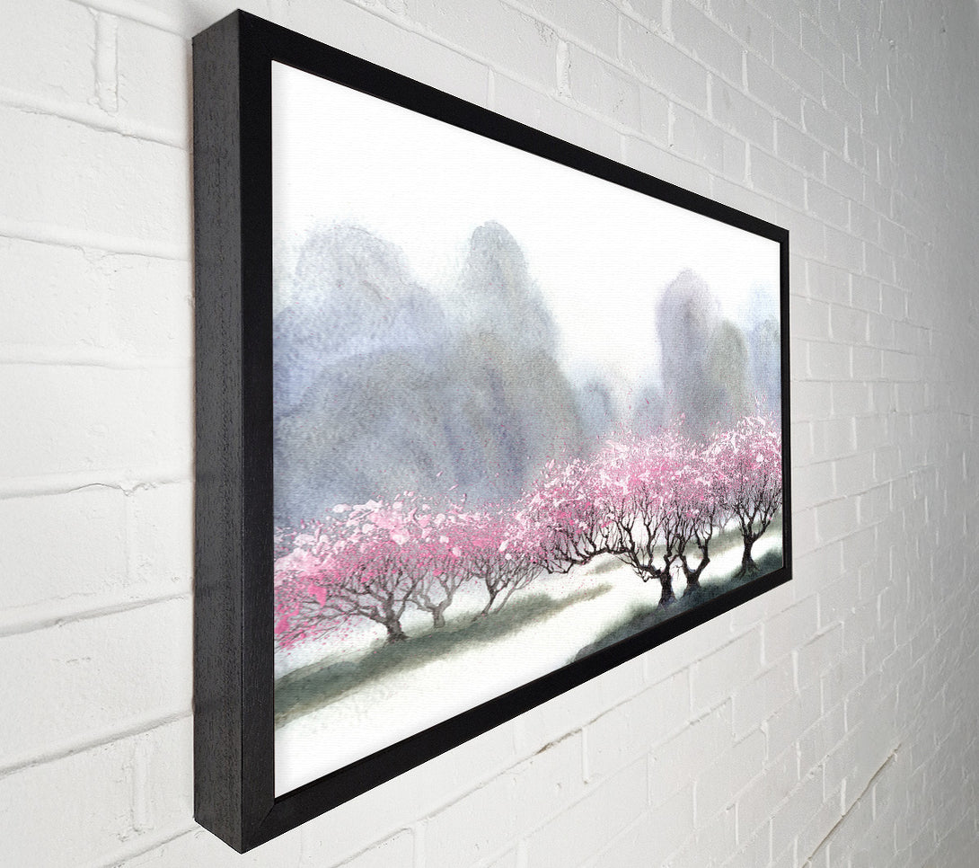  A Canvas Print of Pink Blossom Dusk Canvas Print