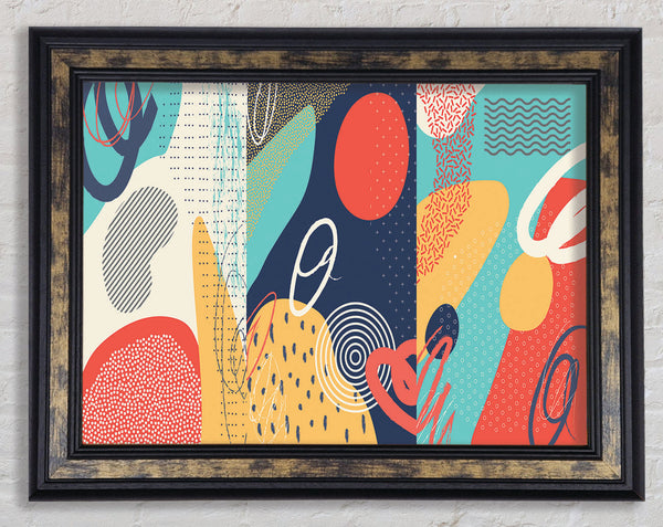 Modern Shapes Framed Print