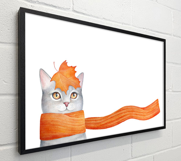 Cat With An Orange Scarf