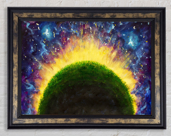 The Curvature Of A Planet Framed Print