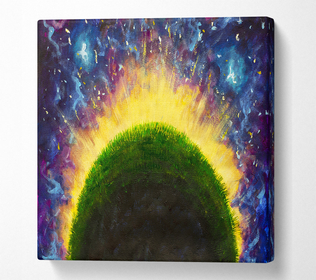 A Canvas Print of The Curvature Of A Planet Canvas Art