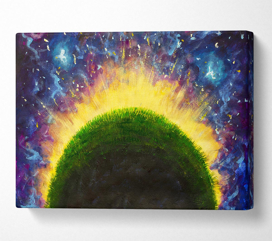  A Canvas Print of The Curvature Of A Planet Canvas Art