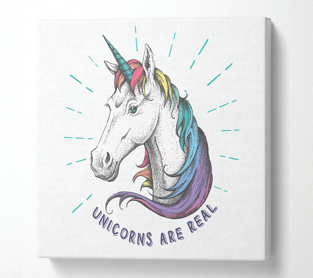  A Canvas Print of Unicorns Are Real Canvas Art