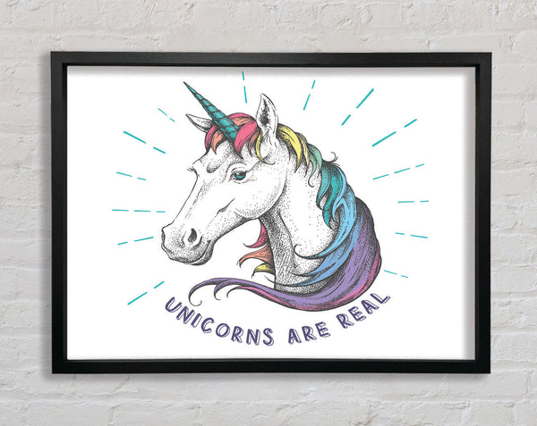 Unicorns Are Real Framed Print