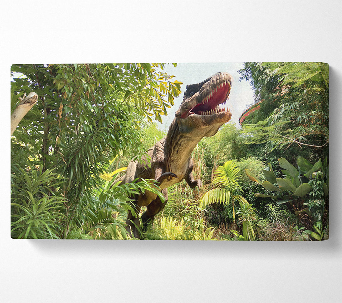  A Canvas Print of T-Rex Attack Canvas Wall Art
