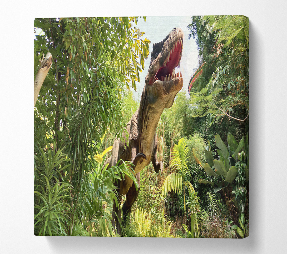  A Canvas Print of T-Rex Attack Canvas Wall Art