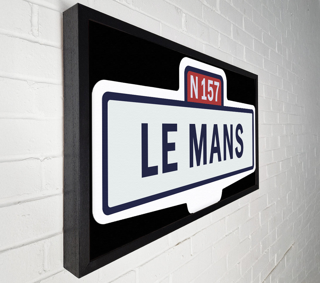  A Canvas Print of Le Mans Race Sign Canvas Print