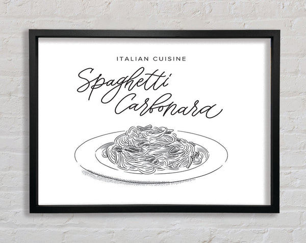Italian Cuisine Spaghetti Framed Print