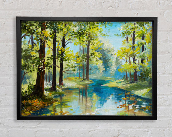 The Forest Painting Green Framed Print