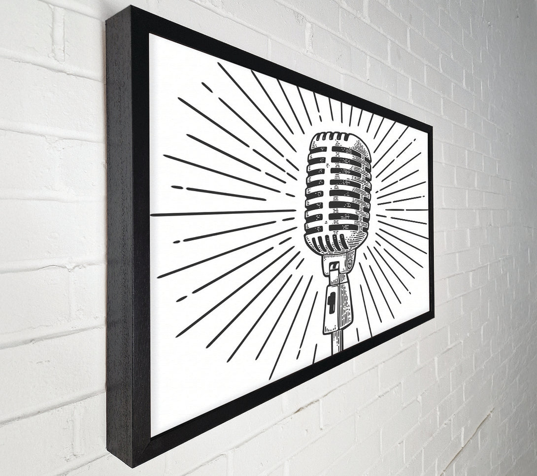  A Canvas Print of Retro Microphone Canvas Wall Art