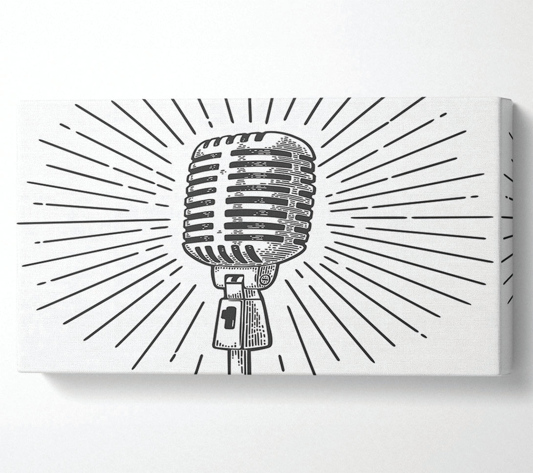  A Canvas Print of Retro Microphone Canvas Wall Art