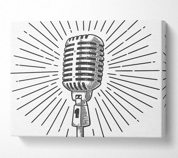  A Canvas Print of Retro Microphone Canvas Wall Art