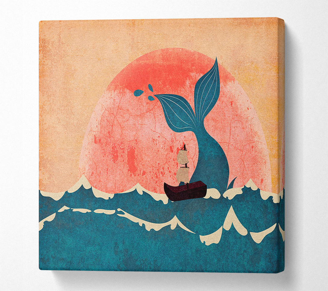  A Canvas Print of Sailing By The Whale Canvas Wall Art