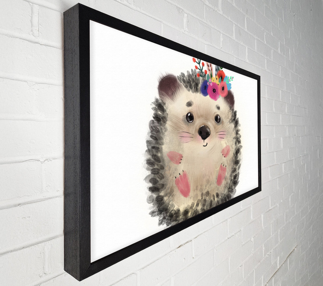 A Canvas Print of The Curled Up Hedgehog Canvas Art