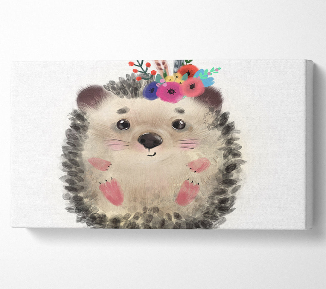  A Canvas Print of The Curled Up Hedgehog Canvas Art