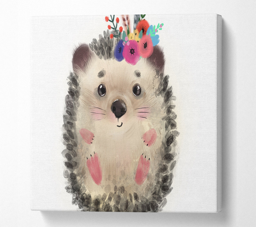  A Canvas Print of The Curled Up Hedgehog Canvas Art