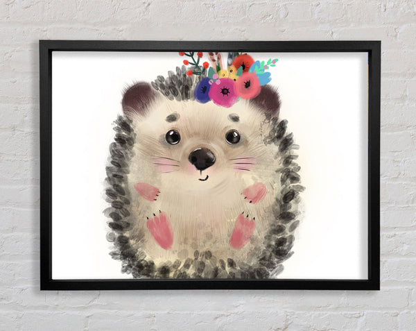 The Curled Up Hedgehog Framed Print