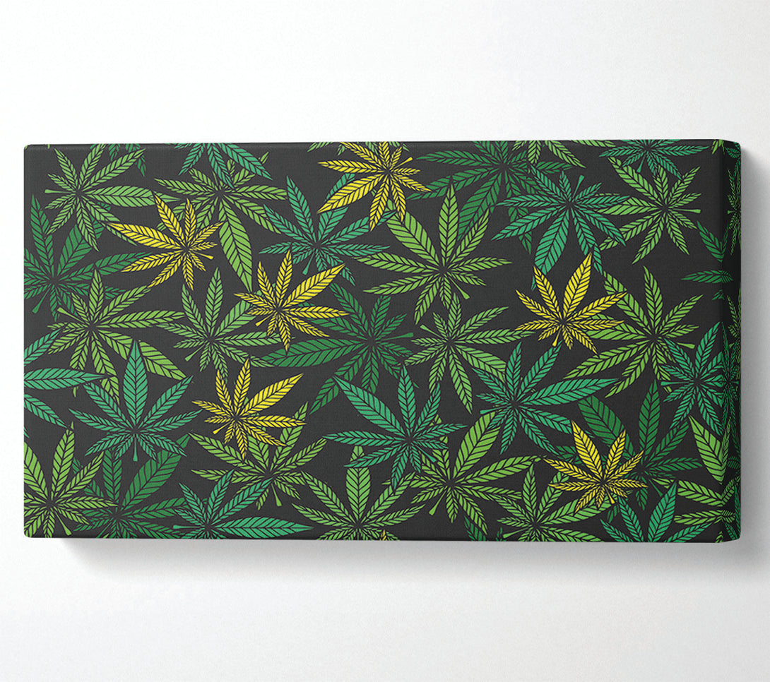  A Canvas Print of Cannabis Leaves Canvas Print