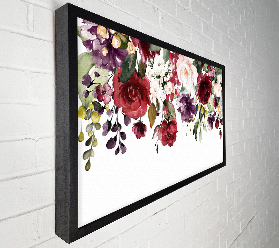  A Canvas Print of Flowers Falling From Above Canvas Art