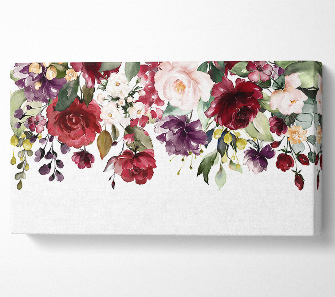  A Canvas Print of Flowers Falling From Above Canvas Art