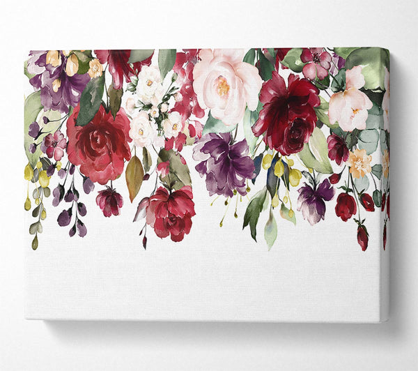  A Canvas Print of Flowers Falling From Above Canvas Art