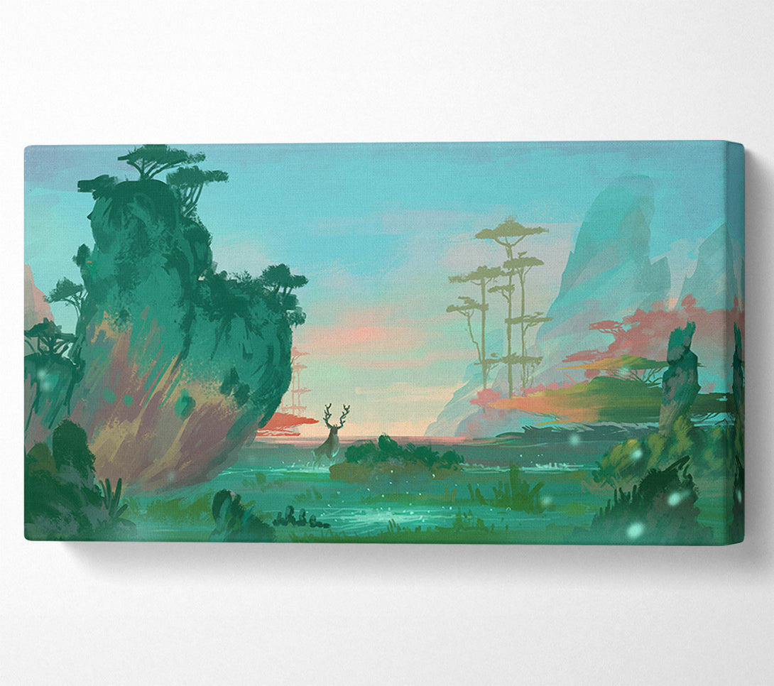  A Canvas Print of Curved Mountain Side Canvas Print