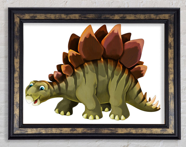 The Happy Stegosaurus Framed Print