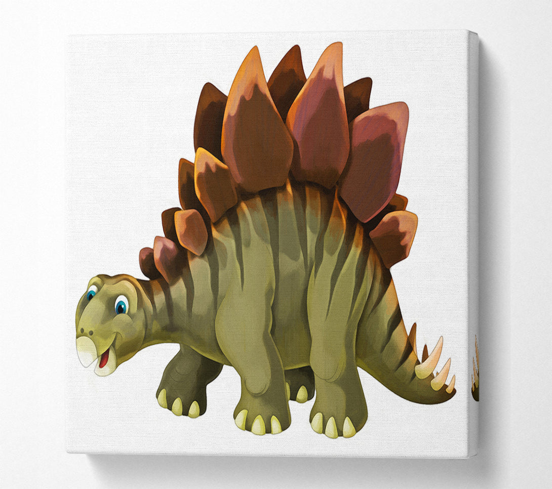 A Canvas Print of The Happy Stegosaurus Canvas Art