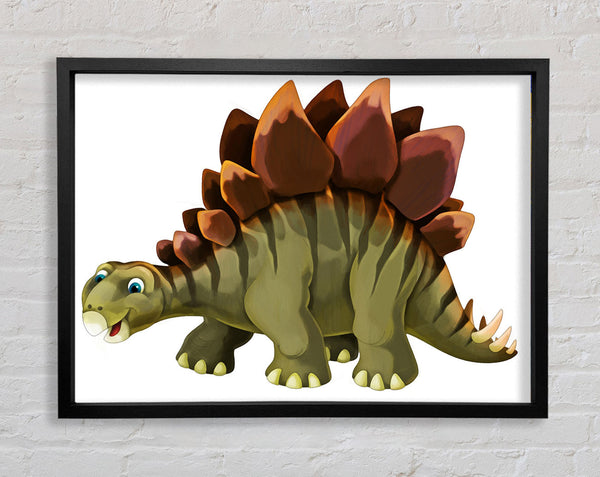 The Happy Stegosaurus Framed Print
