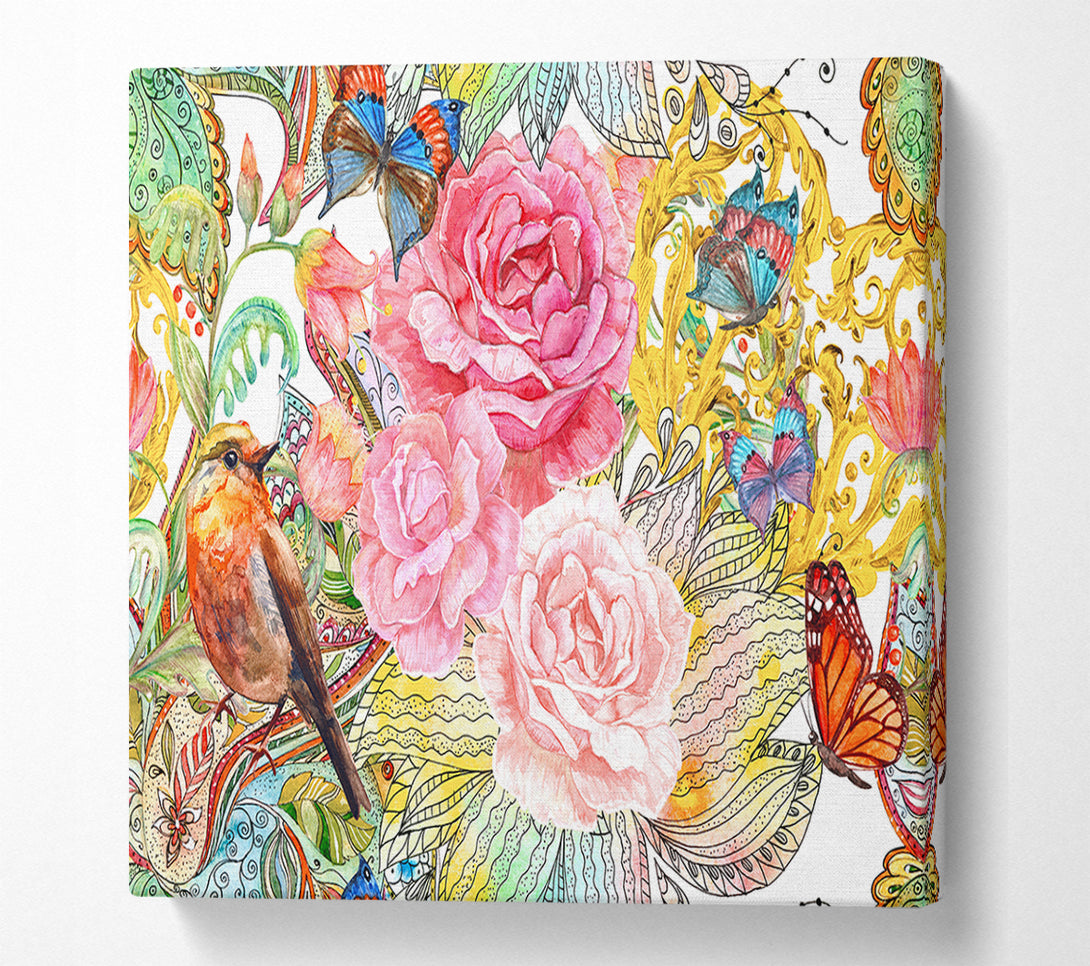  A Canvas Print of Beautiful Flowers India Canvas Art