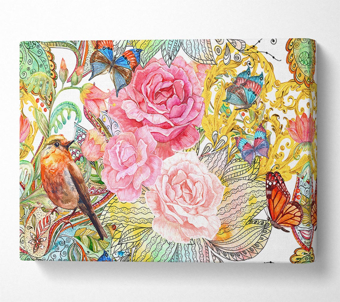  A Canvas Print of Beautiful Flowers India Canvas Art
