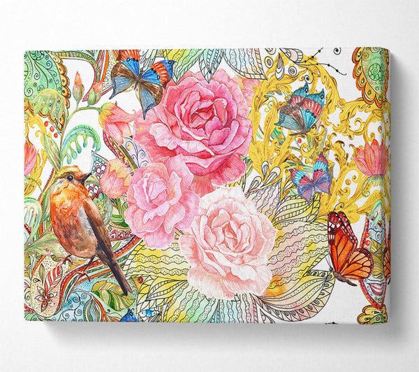  A Canvas Print of Beautiful Flowers India Canvas Art