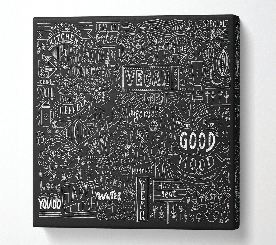  A Canvas Print of Vegan Good Mood Canvas Art