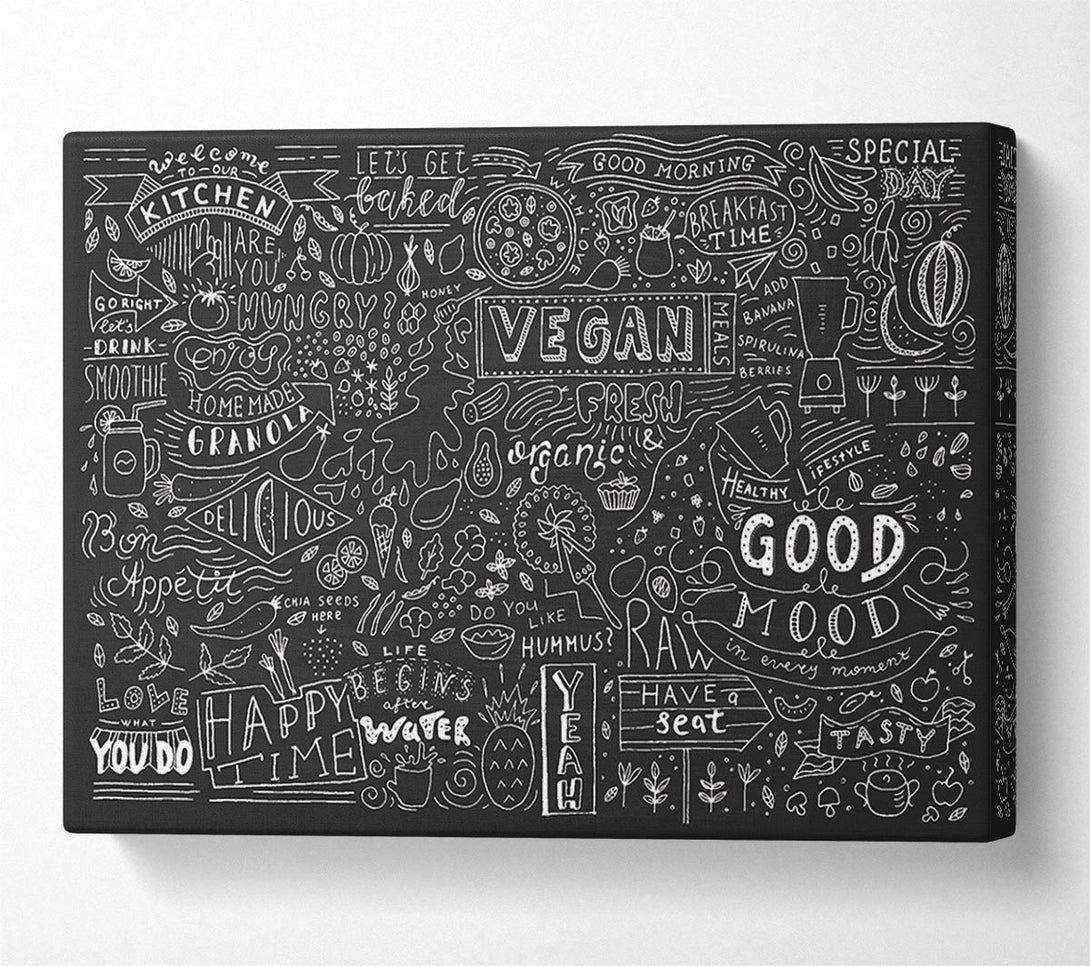  A Canvas Print of Vegan Good Mood Canvas Art