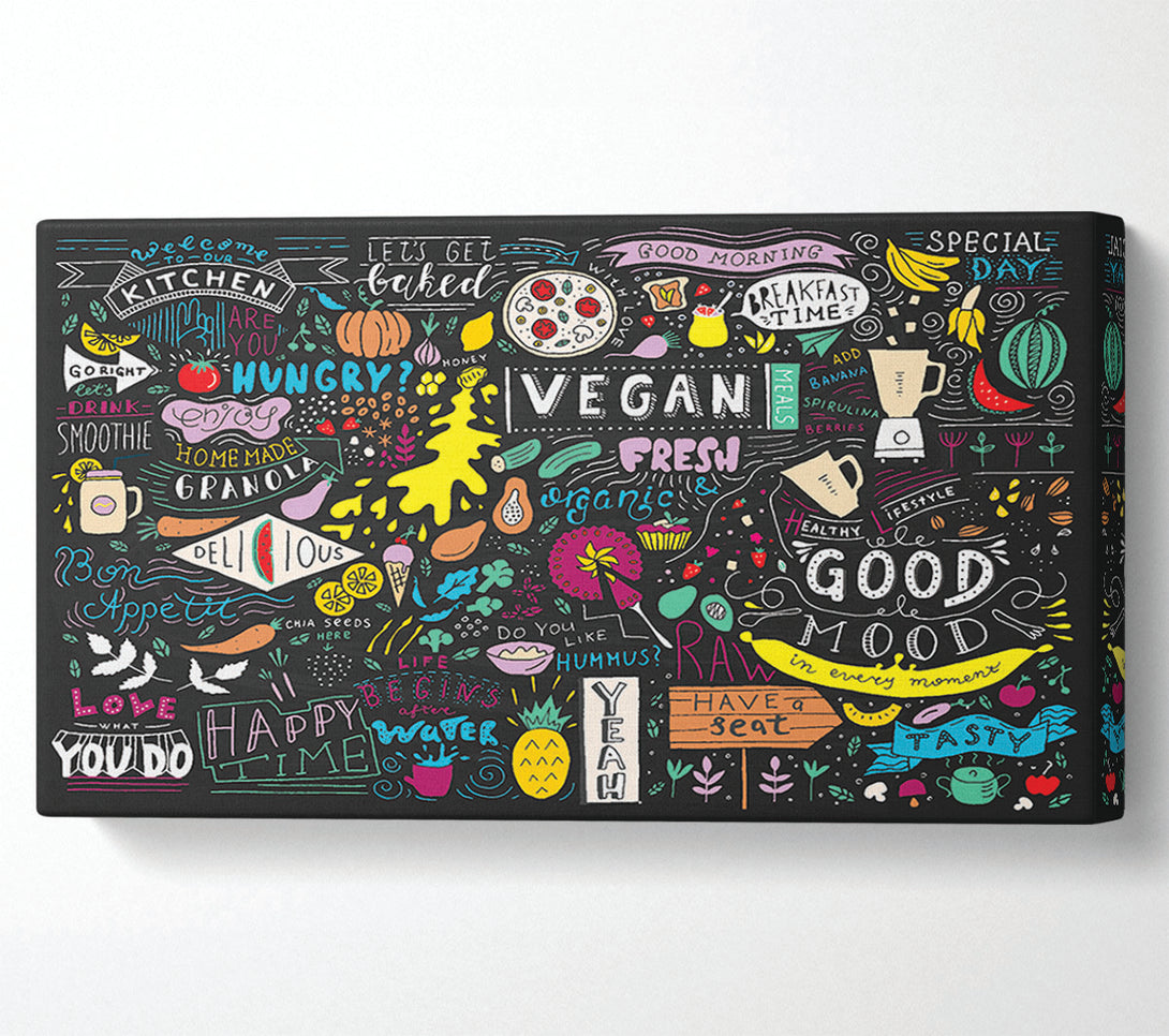  A Canvas Print of Vegan Good Mood Colour Canvas Print
