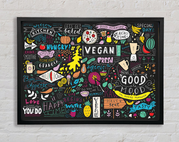 Vegan Good Mood Colour Framed Print