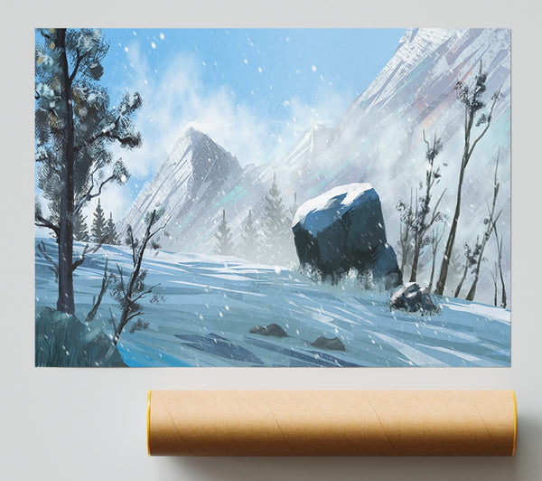 The Snowy Mountain Dust Poster