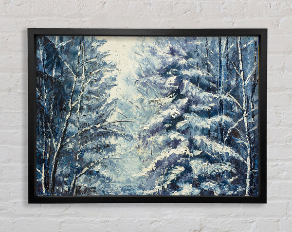Snow On The Trees Winter Land Framed Print